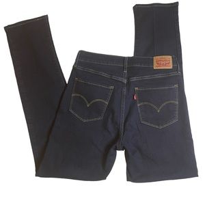 Levi’s High Rise Straight Leg Dark Wash Jeans